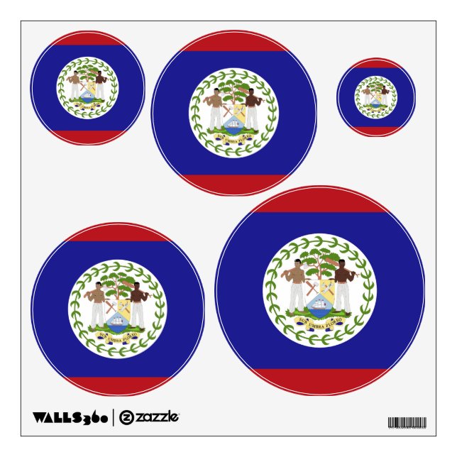 Belize flag wall decal (Front)