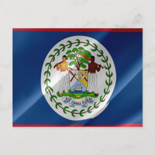 Belize - Flag Waving - Postcard