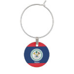 Belize Flag Wine Charm Travel Charm