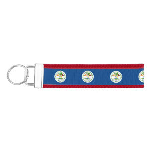 Belize flag Wrist Keychain