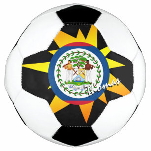 Belize Football & Belize Flag / BANG Soccer Ball