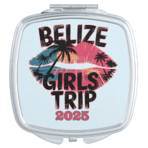 Belize Girls Trip Tropical Adventure Compact Mirror