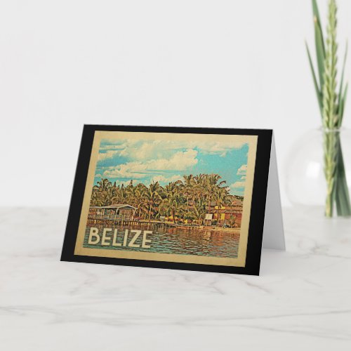 Belize Greeting Card Vintage Travel