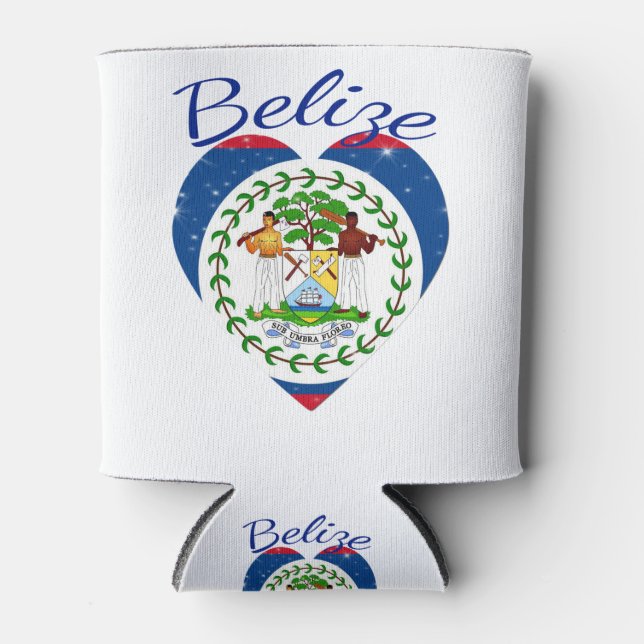 Belize Heart Can Cooler (Front)