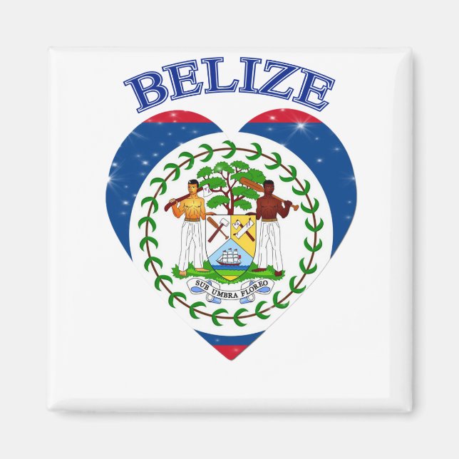 Belize Heart Magnet (Front)