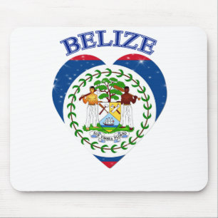 Belize Heart Mouse Pad