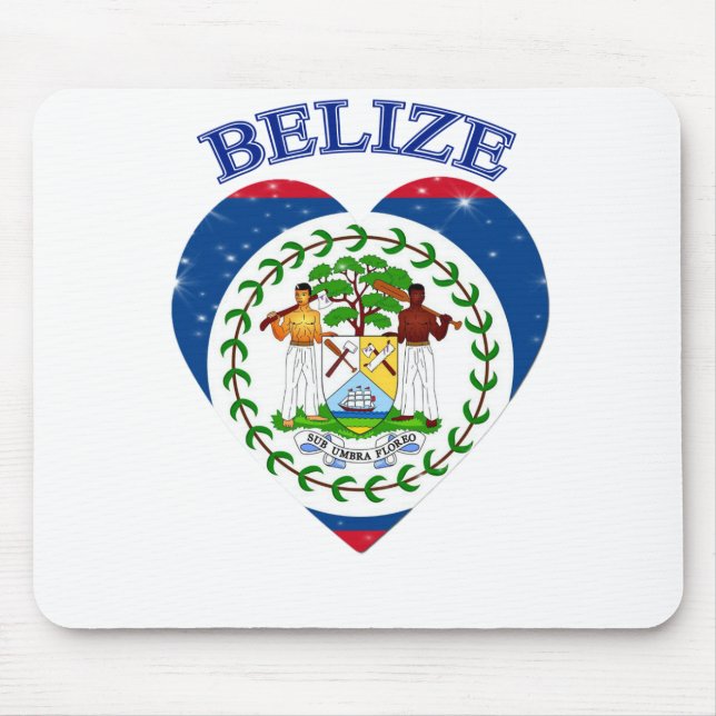Belize Heart Mouse Pad (Front)