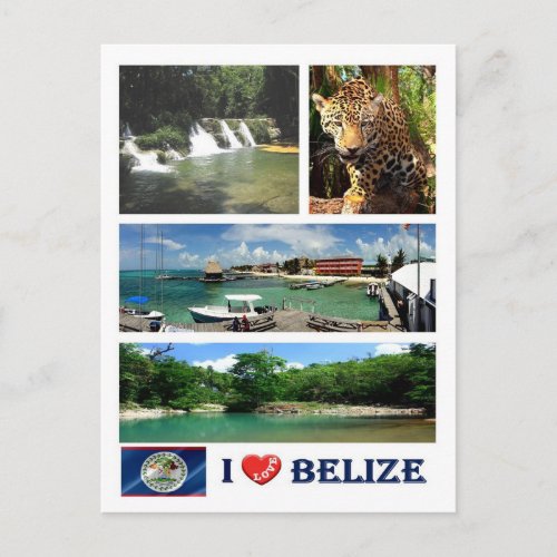 Belize _ I Love _ Postcard