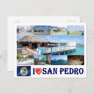 Belize - I Love San Pedro - Postcard