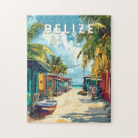 Belize Illustration Travel Art Vintage Jigsaw Puzzle<br><div class="desc">Belize vector artwork design. Belize,  a Caribbean paradise known for its stunning beaches,  Mayan ruins,  and the world-famous Great Blue Hole,  offers an unforgettable mix of adventure and relaxation.</div>