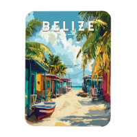 Belize Illustration Travel Art Vintage