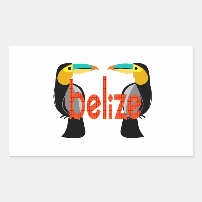Belize it now rectangular sticker (Front)
