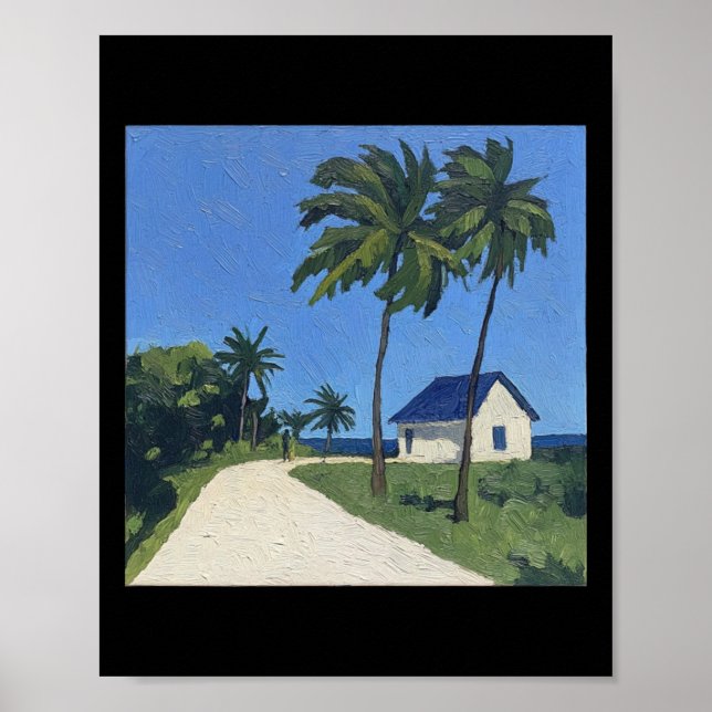Belize Landscape Post-impressionist Painting Style Poster (Front)