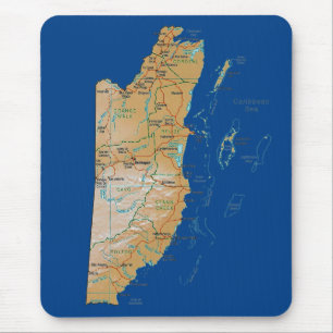 Belize Map Mousepad