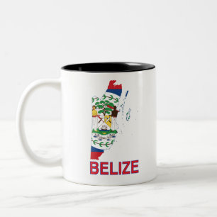 Belize Map Two-Tone Coffee Mug