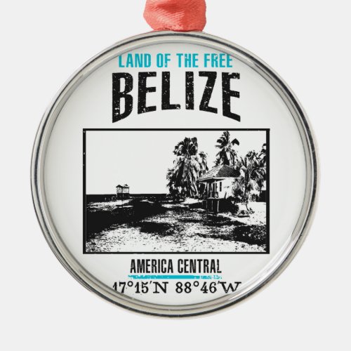 Belize Metal Ornament