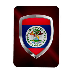 Belize Mettalic Emblem Magnet