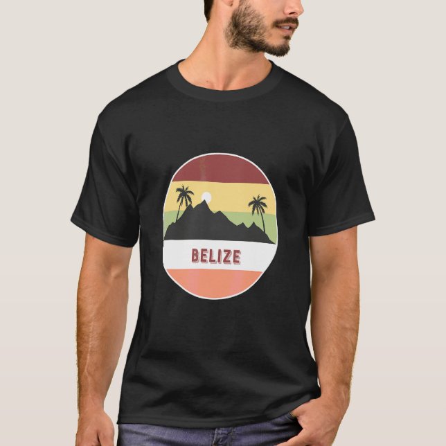 Belize Mountain And Palms T-Shirt (Front)