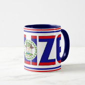 Belize National Flag Patriotic Coffee Mug (Front Right)