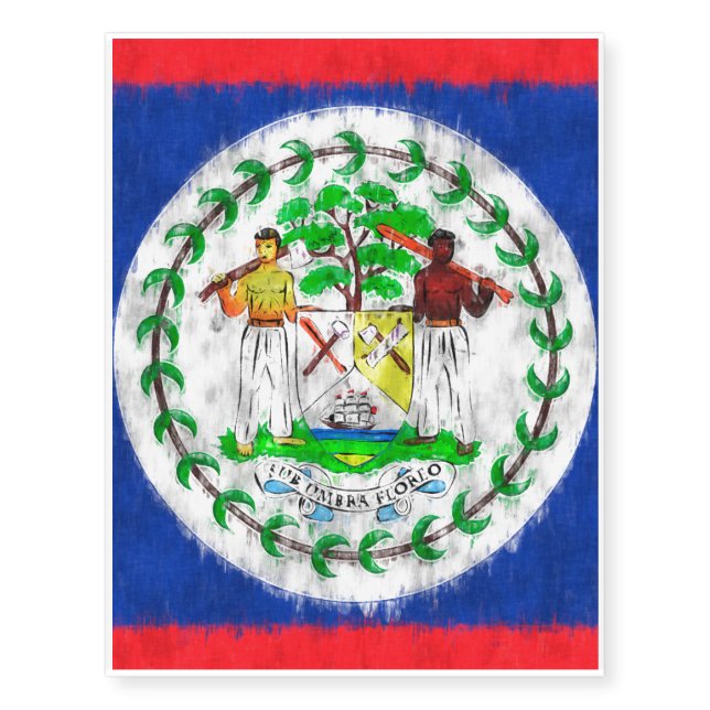 Belize Oil Painting Drawing Temporary Tattoos (Front)
