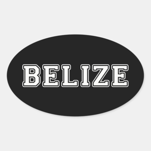 Belize Oval Sticker