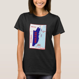 Belize Political map in flag colors. Neighboring c T-Shirt