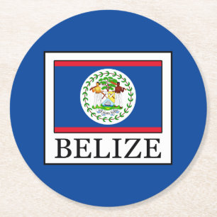 Belize Round Paper Coaster
