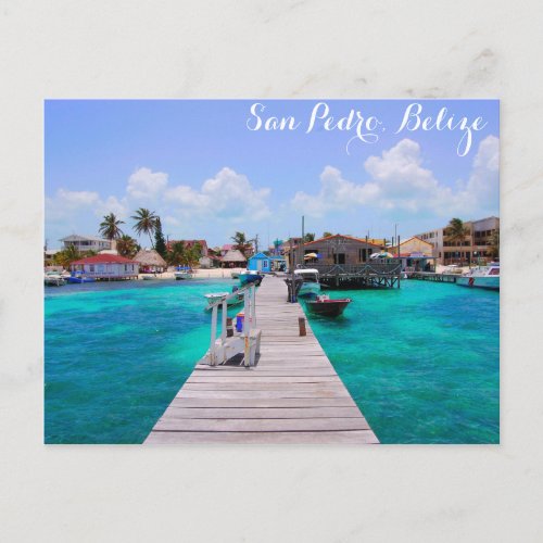 Belize San Pedro Beach Ambergris Caye Postcard