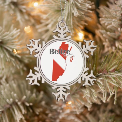 Belize Scuba Diving Flag Christmas Ornament