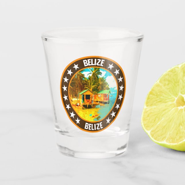 Belize                                             shot glass (Front)
