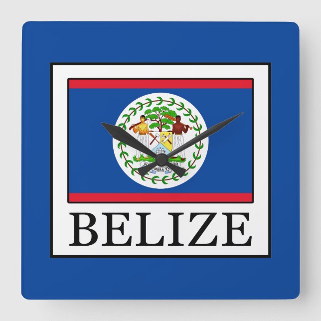Belize Square Wall Clock (Front)