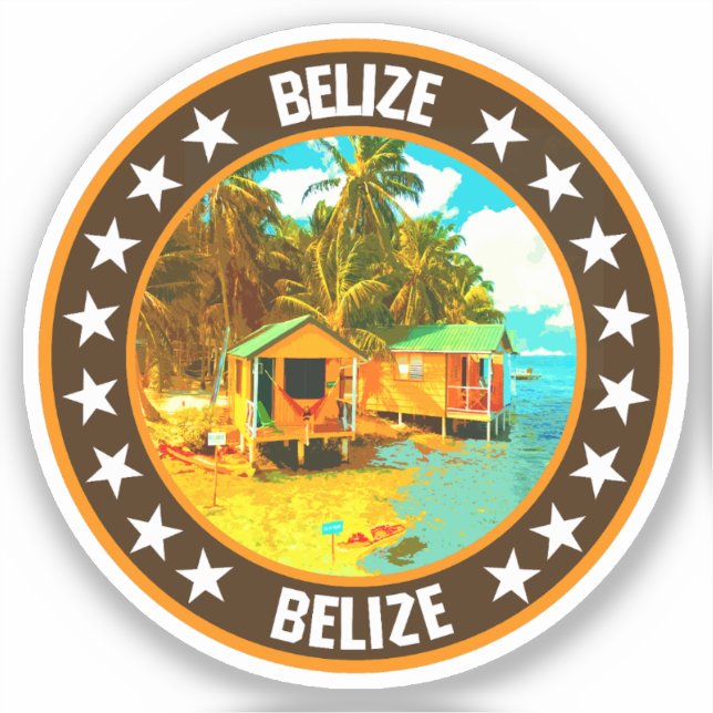 Belize                                             sticker (Front)