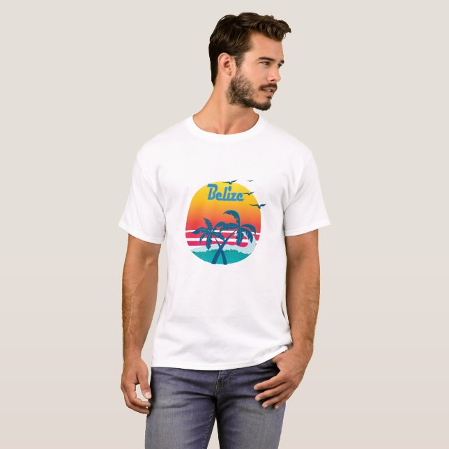 Belize, summer retro vintage T-Shirt (Front Full)