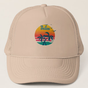 Belize, summer retro vintage trucker hat
