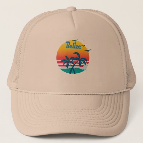 Belize summer retro vintage trucker hat