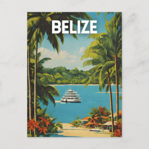 Belize Travel Art Poster Postcard
