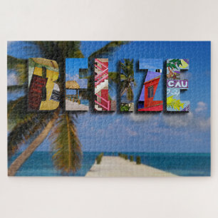 Belize Tropical Beach Blue Ocean Travel Jigsaw Puzzle
