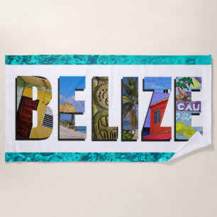 Belize Tropical Beach Blue Ocean Travel Photo Towel