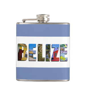 Belize Tropical Beach Blue Ocean Travel Photos Flask