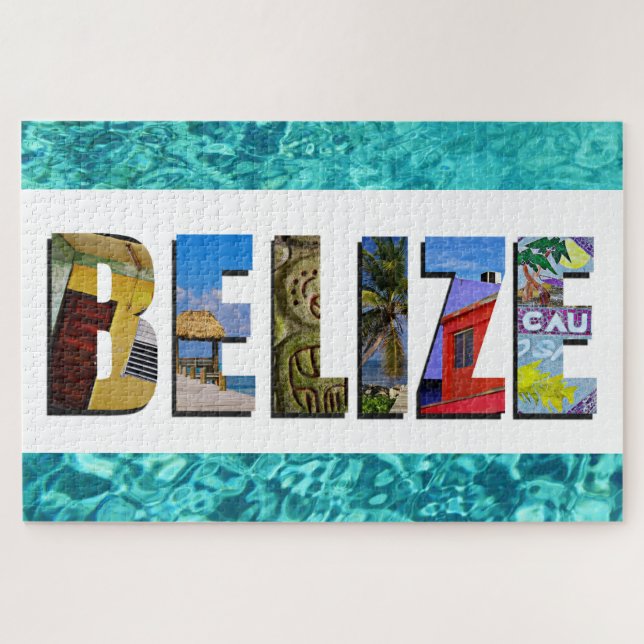 Belize Tropical Beach Blue Ocean Travel Photos Jigsaw Puzzle (Horizontal)