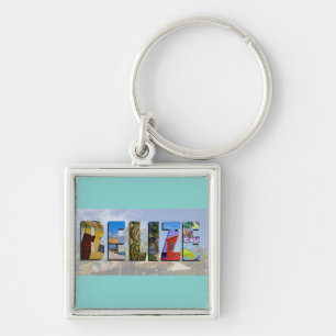 Belize Tropical Beach Blue Ocean Travel Photos Keychain