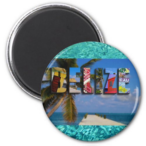 Belize Tropical Beach Blue Ocean Travel Photos Magnet