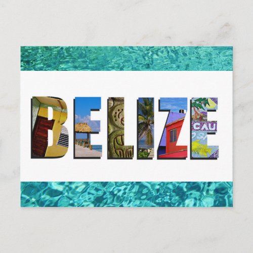 Belize Tropical Beach Blue Ocean Travel Photos Postcard