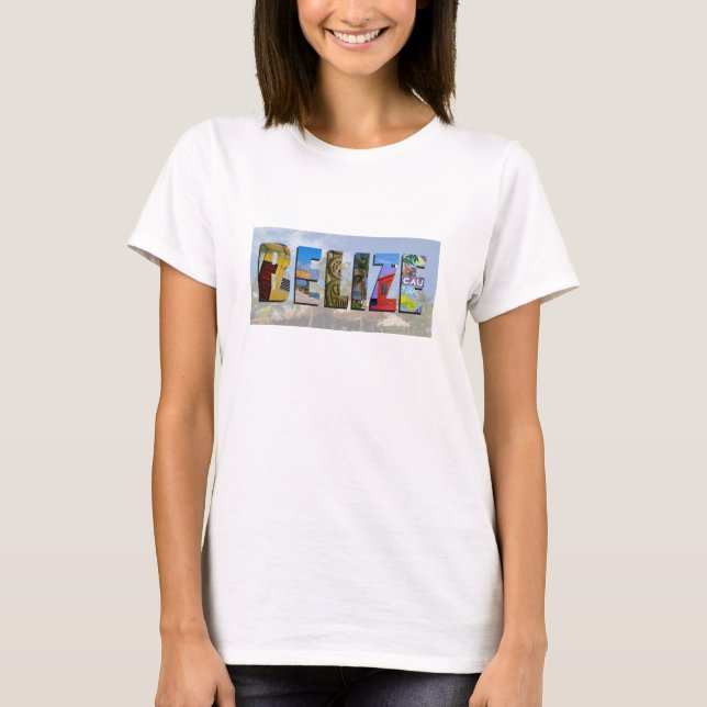 Belize Tropical Beach Blue Ocean Travel Photos T-Shirt (Front)