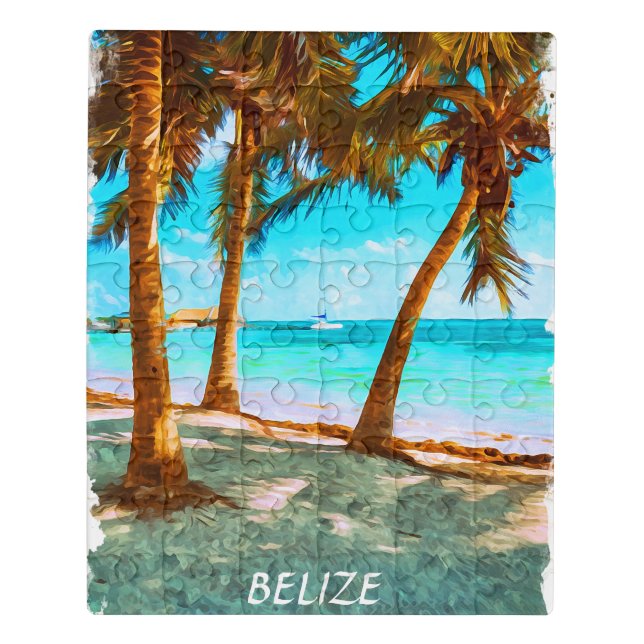 Belize Tropical Beach  Jigsaw Puzzle (Puzzle Vertical)
