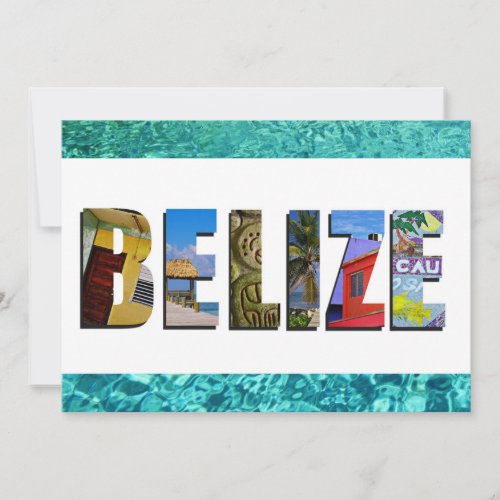 Belize Tropical Beach Ocean Travel Photo Flat Card