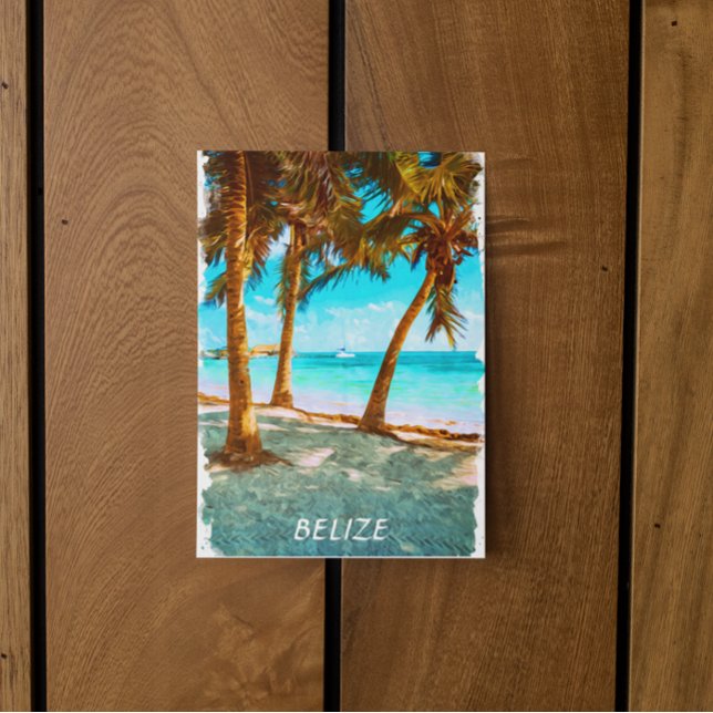 Belize Tropical Beach  Postcard (belize tropical beach travel postcard)