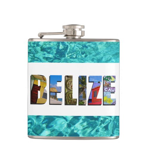 Belize Tropical Blue Ocean Travel Photos Flask