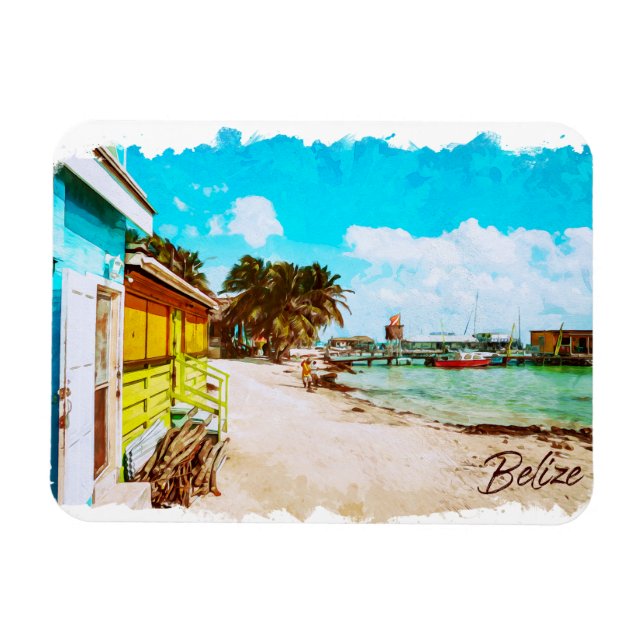 Belize Tropical Paradise Travel Magnet (Horizontal)