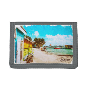 Belize Tropical Paradise Travel Tri-fold Wallet
